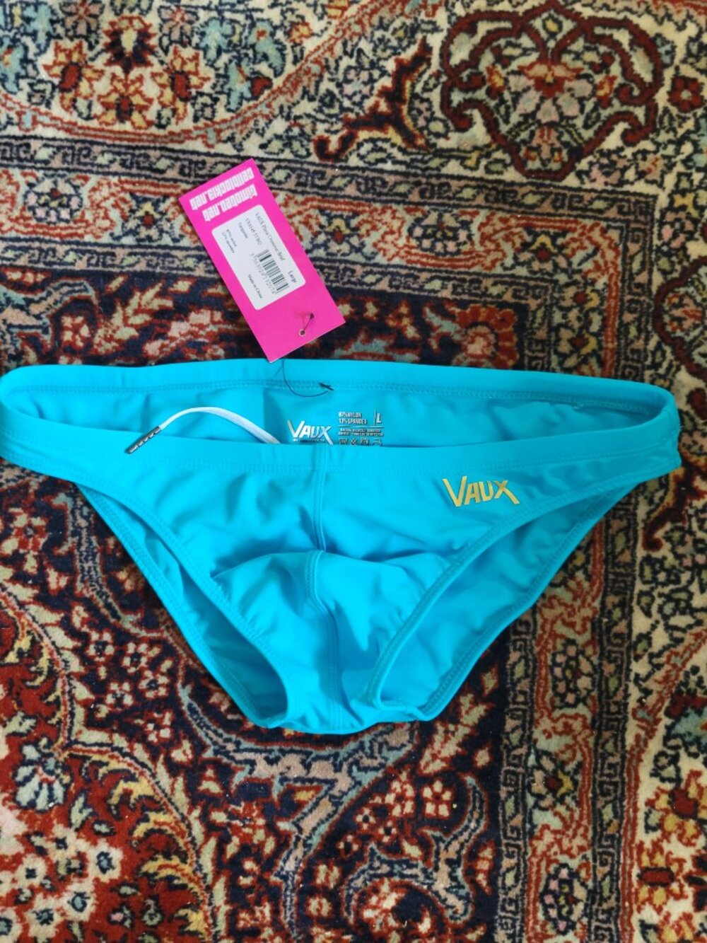 New with Tags Men's Sexy Turquoise Speedo Swimsuit Size L